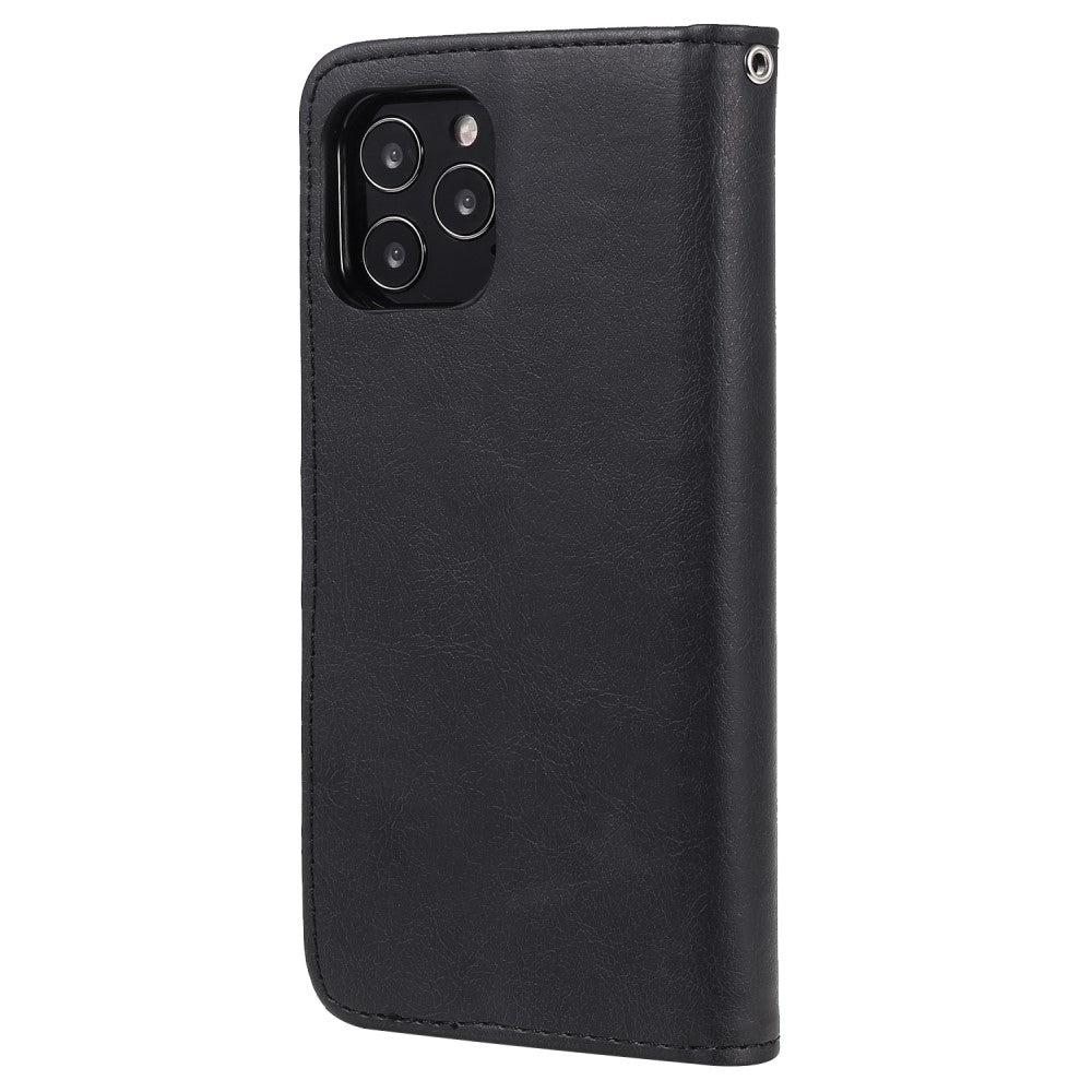 iPhone 12 / 12 Pro Wallet Flip Cover 2 i 1 Magnet – Sort