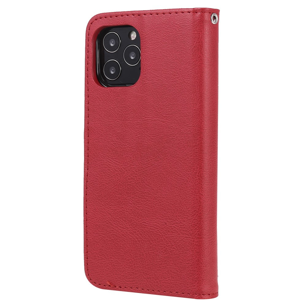 iPhone 12/12 Pro Wallet Flip Cover 2 i 1 Magnet Cover – Rød