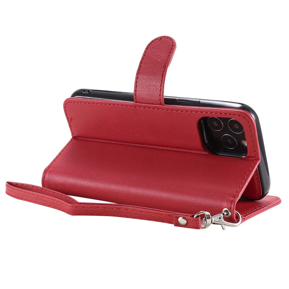 iPhone 12/12 Pro Wallet Flip Cover 2 i 1 Magnet Cover – Rød
