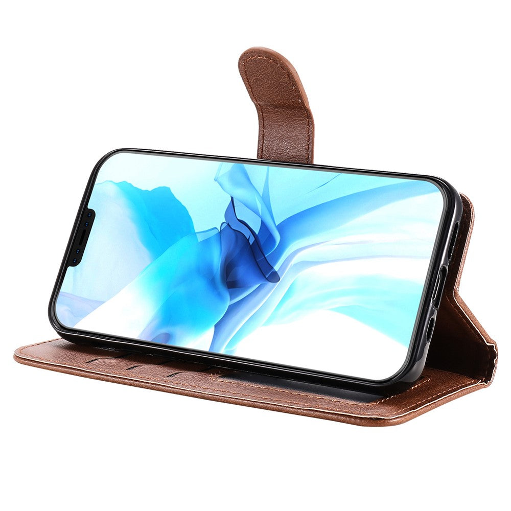 iPhone 12/12 Pro Wallet Flip Cover 2 i 1 Magnet Cover – Brun - produktbillede 4