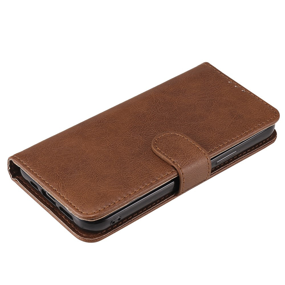 iPhone 12/12 Pro Wallet Flip Cover 2 i 1 Magnet Cover – Brun - produktbillede 5