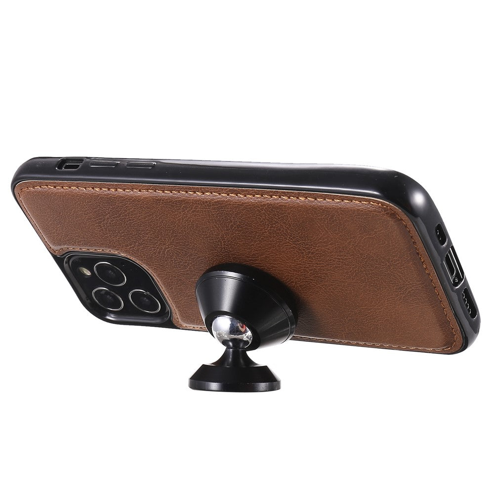 iPhone 12/12 Pro Wallet Flip Cover 2 i 1 Magnet Cover – Brun - produktbillede 6