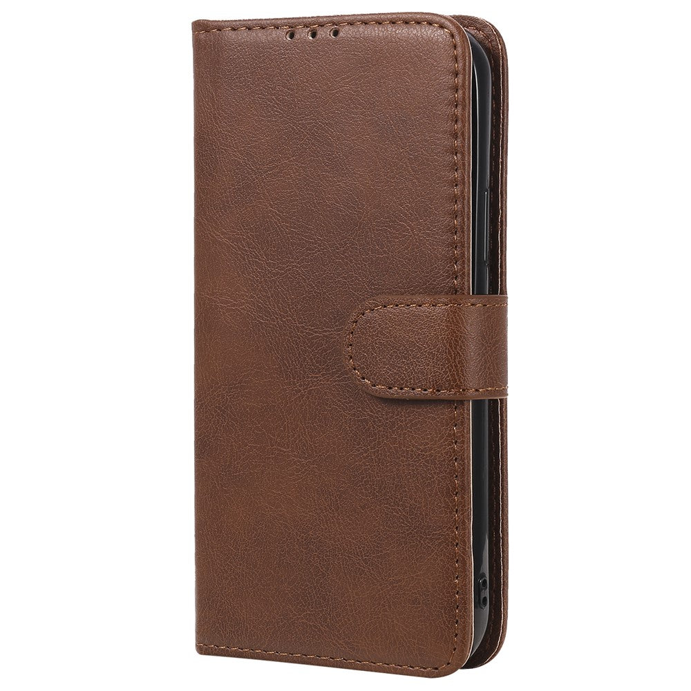 iPhone 12/12 Pro Wallet Flip Cover 2 i 1 Magnet Cover – Brun - produktbillede 8