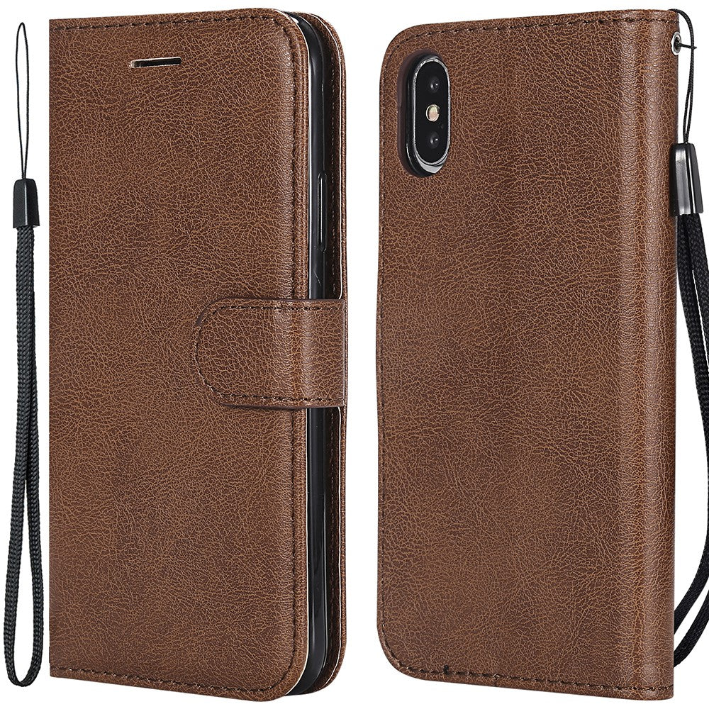 iPhone X/XS Wallet Flip Cover 2 i 1 – Brun - produktbillede 1