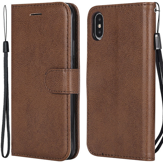 iPhone X/XS Wallet Flip Cover 2 i 1 – Brun - produktbillede 1