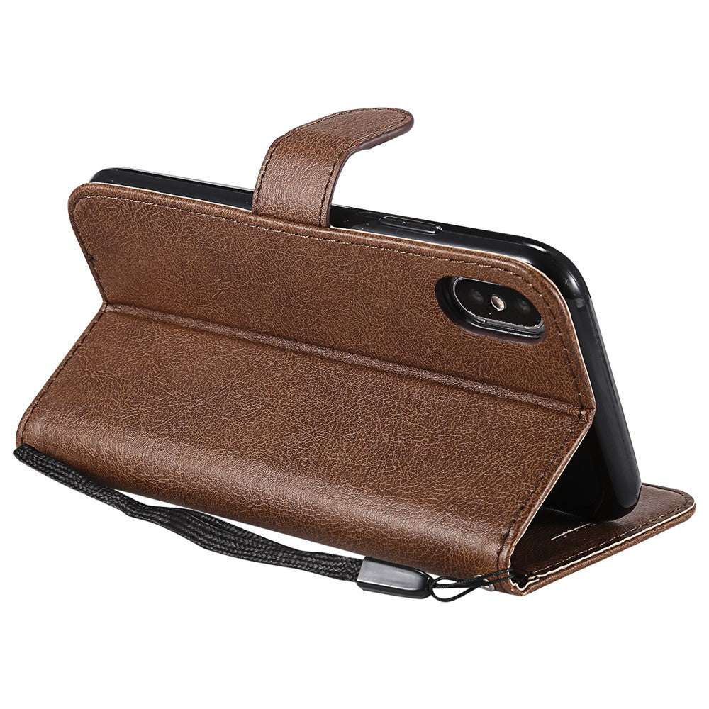 iPhone X/XS Wallet Flip Cover 2 i 1 – Brun - produktbillede 5