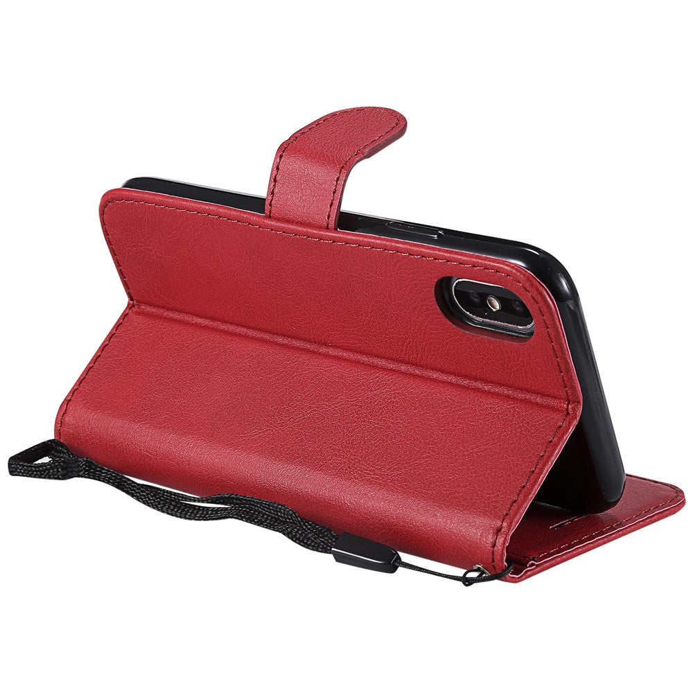 iPhone X/XS Wallet Flip Cover 2 i 1 – Rød - produktbillede 5