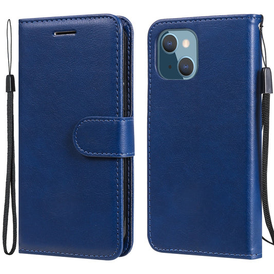 iPhone 13 Mini TPU Wallet Flip Cover Stand Series 2 and Texture Full Protection – Blå
