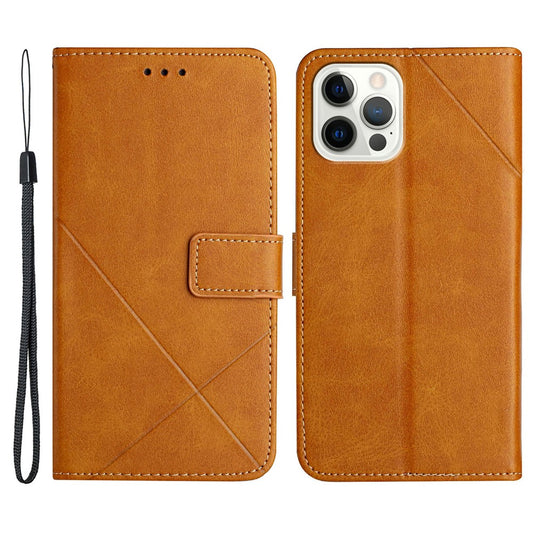 iPhone 13 Pro Wallet Flip Cover line – Brun - produktbillede 1
