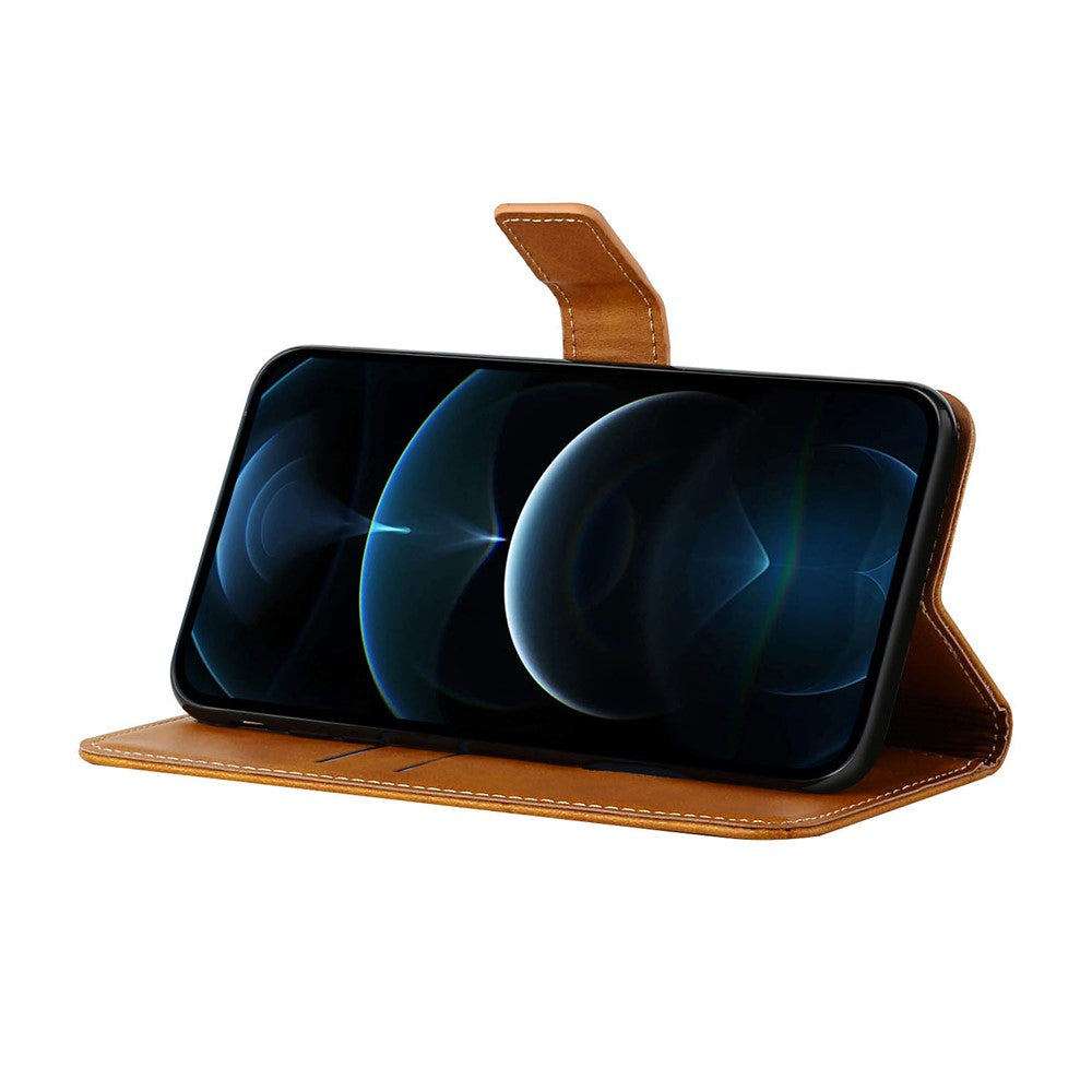 iPhone 13 Pro Wallet Flip Cover line – Brun - produktbillede 4