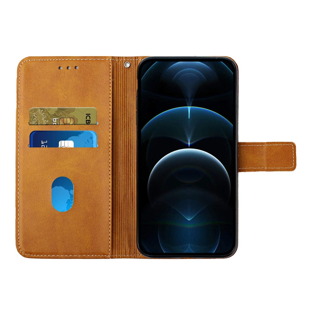 iPhone 13 Pro Wallet Flip Cover line – Brun - produktbillede 5