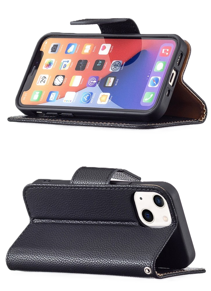iPh13 Wallet Litchi Sort