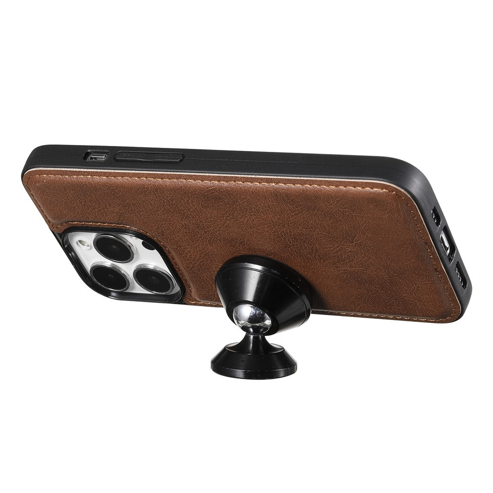 iPhone 13 Pro Max Læder Wallet Flip Cover 2 i 1 – Brun - produktbillede 7