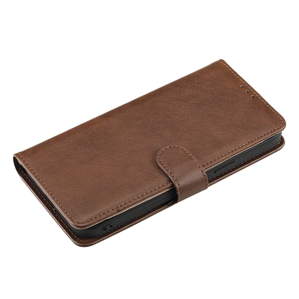 iPhone 13 Pro Max Læder Wallet Flip Cover 2 i 1 – Brun - produktbillede 9