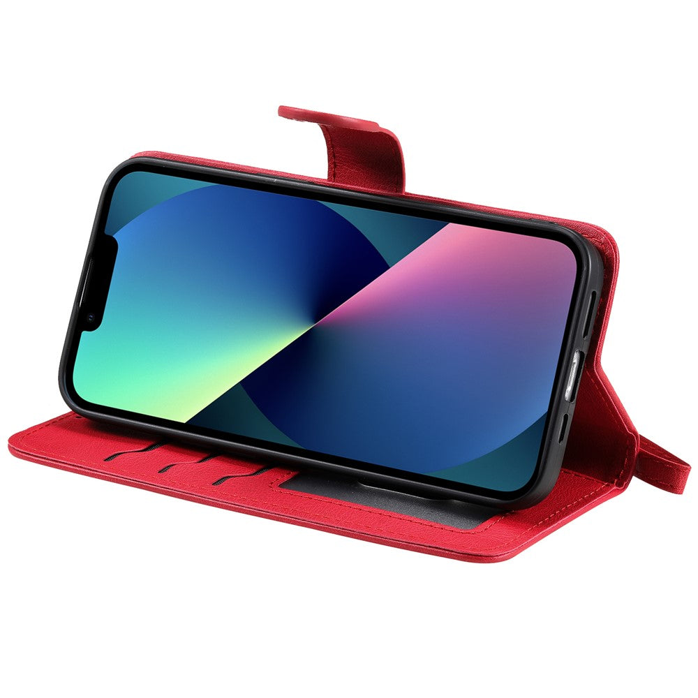 iPhone 13 Cover med kortholder 2i1 M/strop Aftagelig M/kortholder – Rød - produktbillede 6