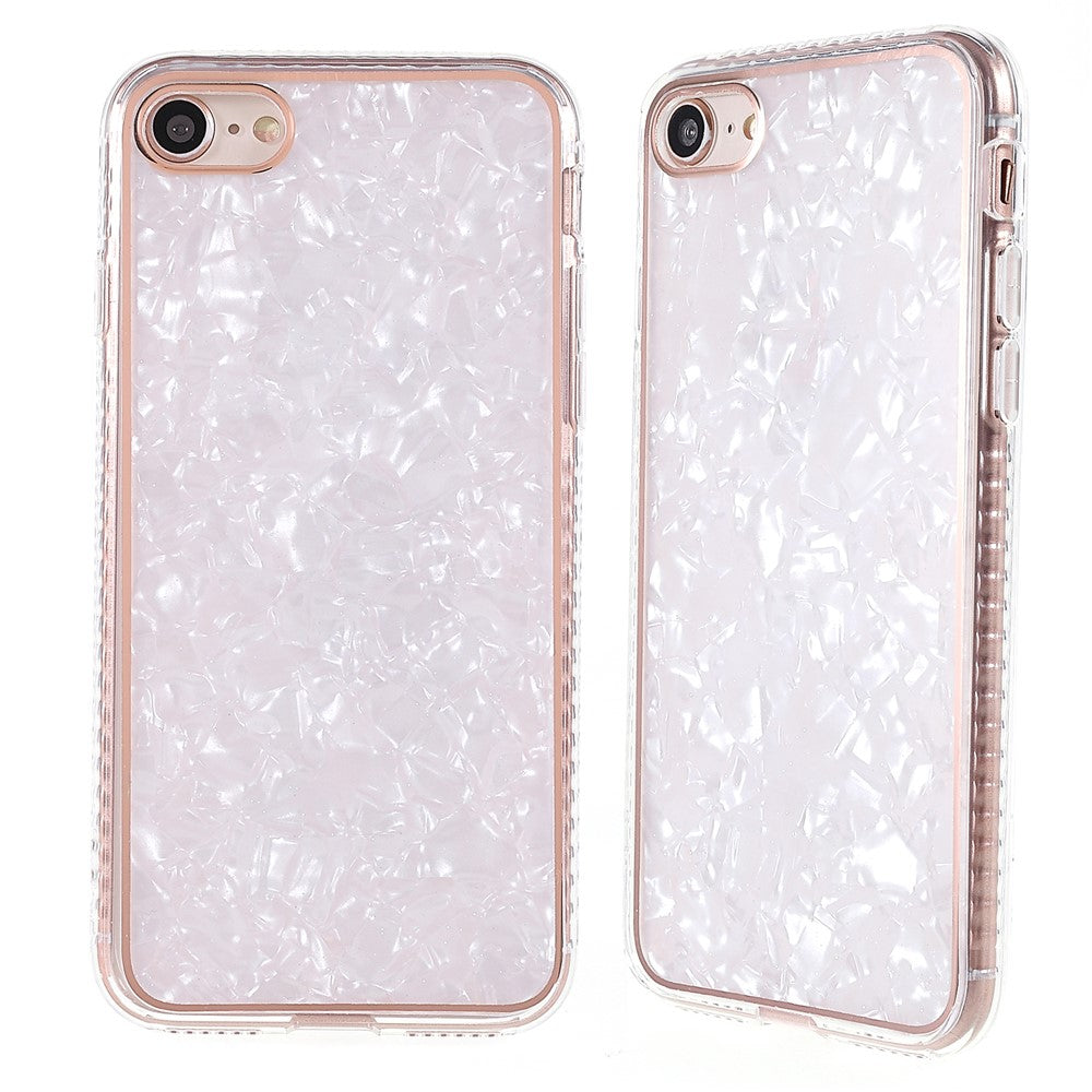 iPhone 7 / 8 / SE (2020/2022) Cover Seashell Texture – Hvid