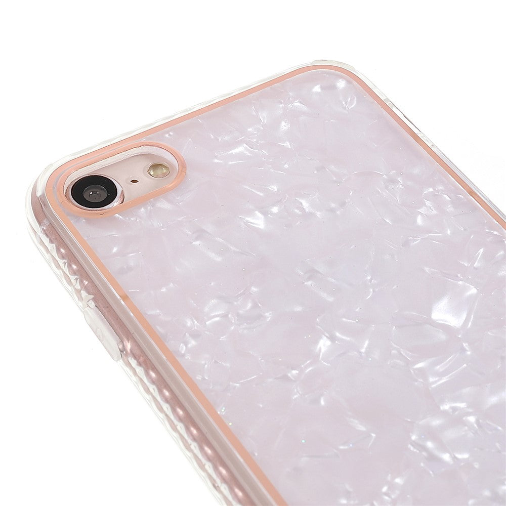 iPhone 7 / 8 / SE (2020/2022) Cover Seashell Texture – Hvid