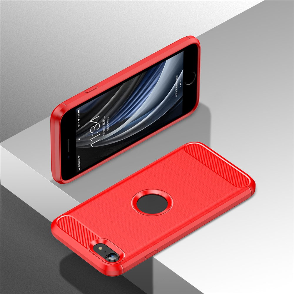 iPhone 7/8/SE Cover Carbon – Rød - produktbillede 2