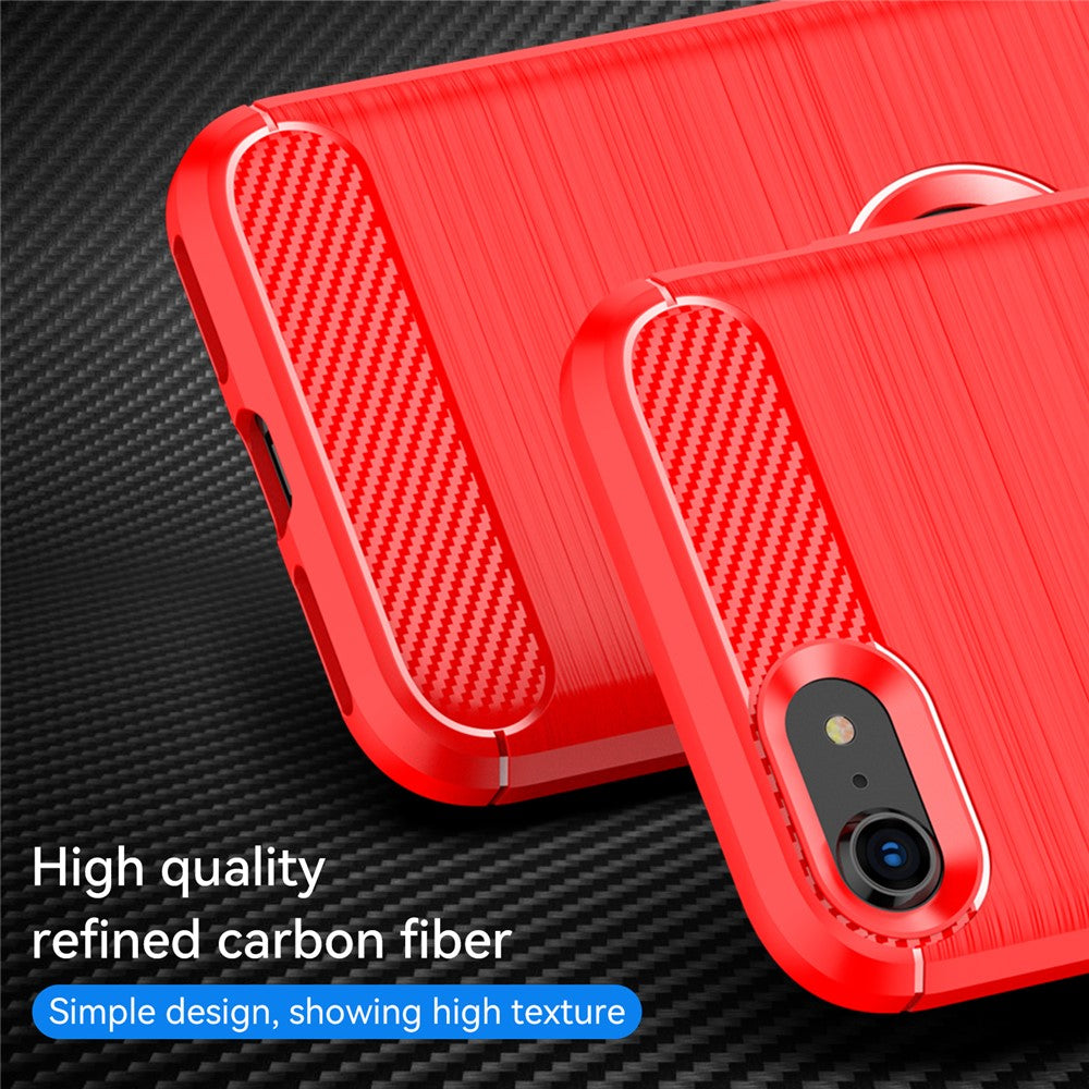 iPhone 7/8/SE Cover Carbon – Rød - produktbillede 4