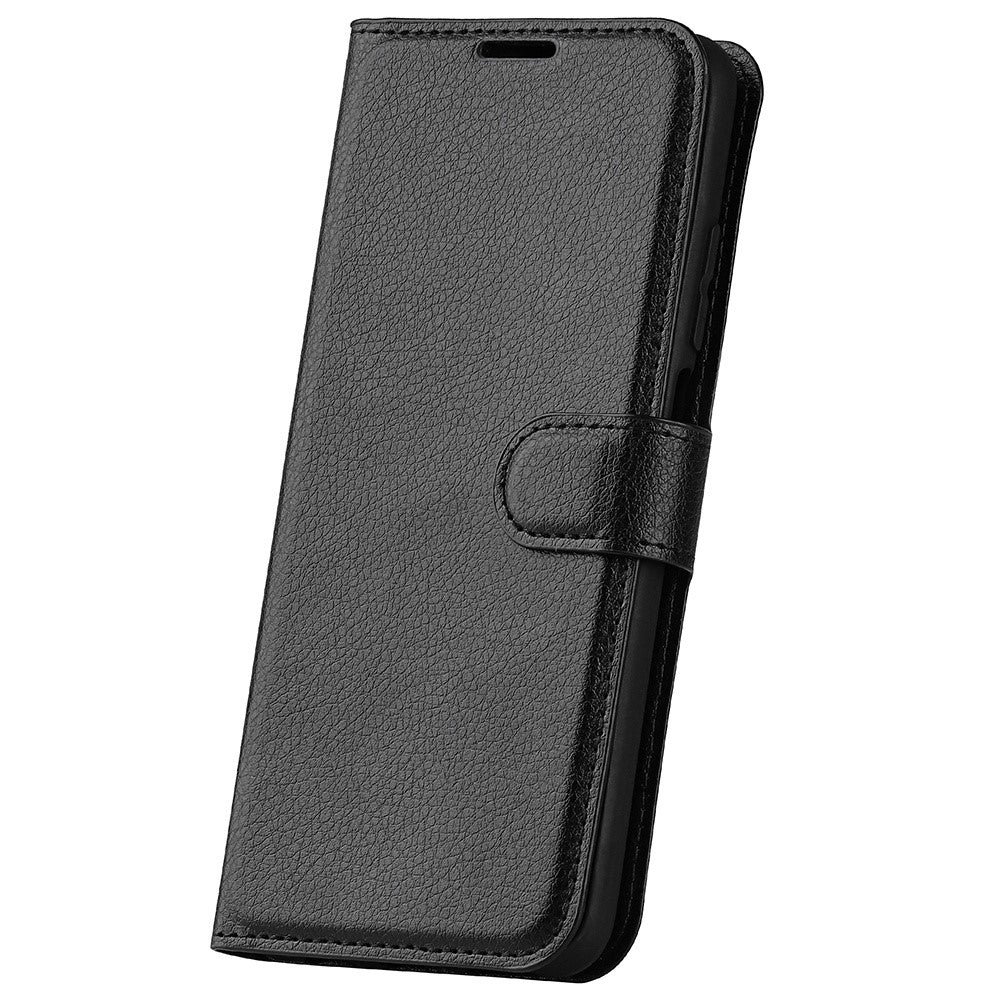 iPhone 14 Pro Max PU Wallet Flip Cover Stand Litchi Texture All Round Protection Magnetic – Sort - produktbillede 6