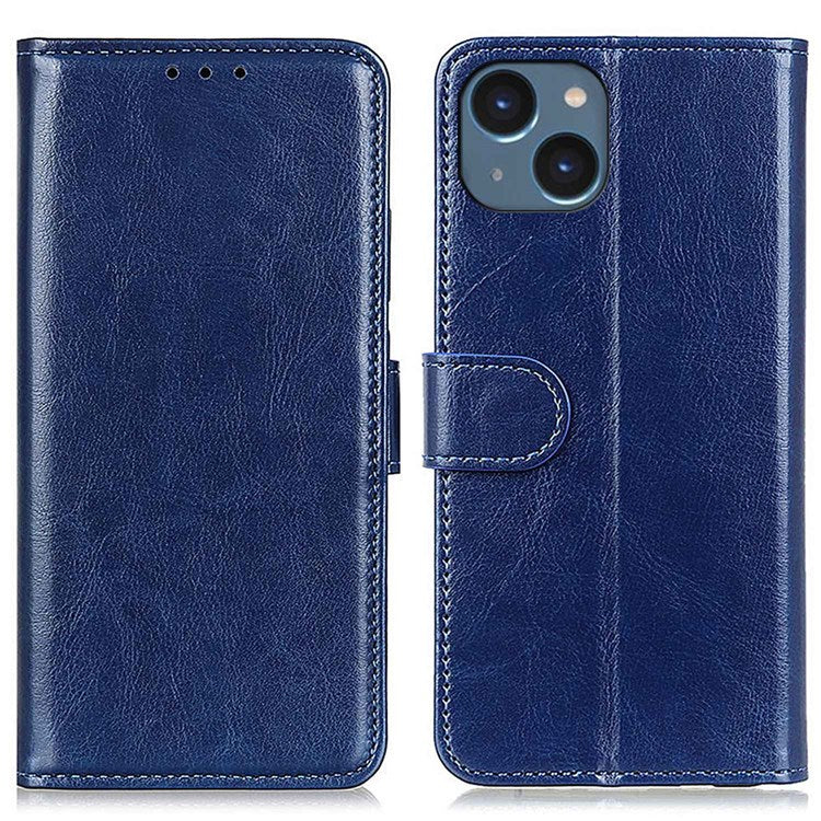 iPhone 14 Cover med kortholder M/3kort Og Magnetluk – Blå