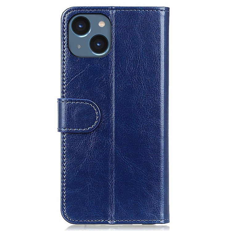 iPhone 14 Cover med kortholder M/3kort Og Magnetluk – Blå