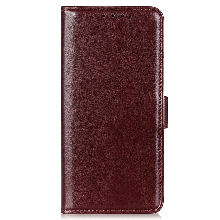 iPhone 14 Cover med kortholder M/3kort Og Magnetluk – Brun
