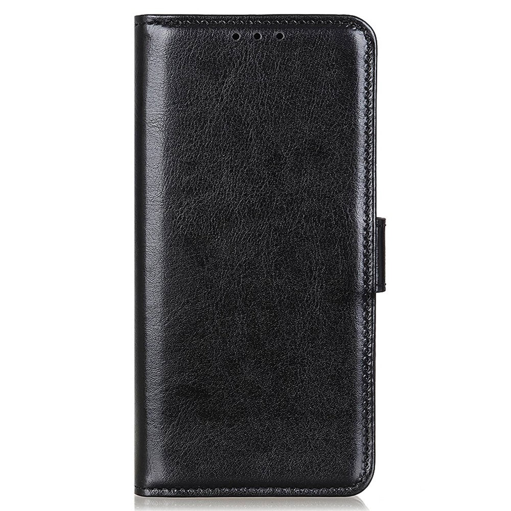 iPhone 14 Plus PU Wallet Flip Cover Stand Crazy Horse Texture Shockproof Ant drop Magnetic – Sort - produktbillede 6