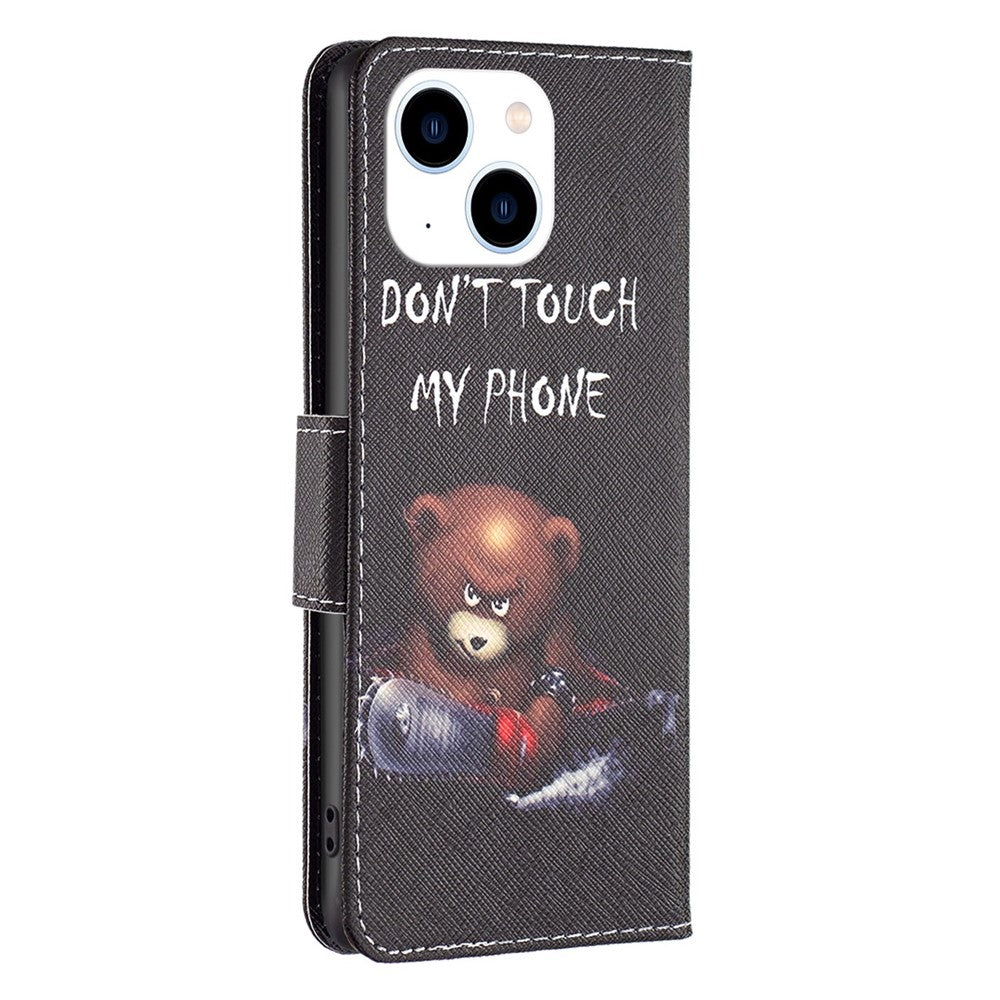 iPhone 14 TPU Wallet Flip Cover Stand BF Series 1 Viewing Folio Bear - produktbillede 7