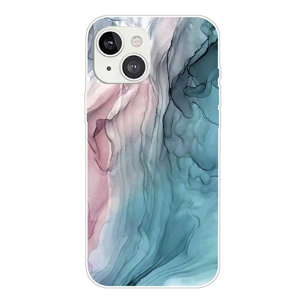 iPhone 14 TPU Cover A Style Marble Pattern IMD Soft Drop Style C - produktbillede 1