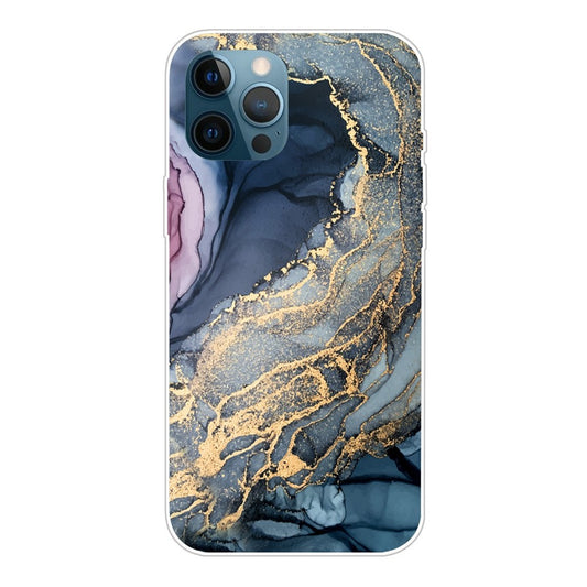 iPhone 14 Pro TPU Cover Abstract Marble Pattern Soft Anti Scratch IMD Style F - produktbillede 1