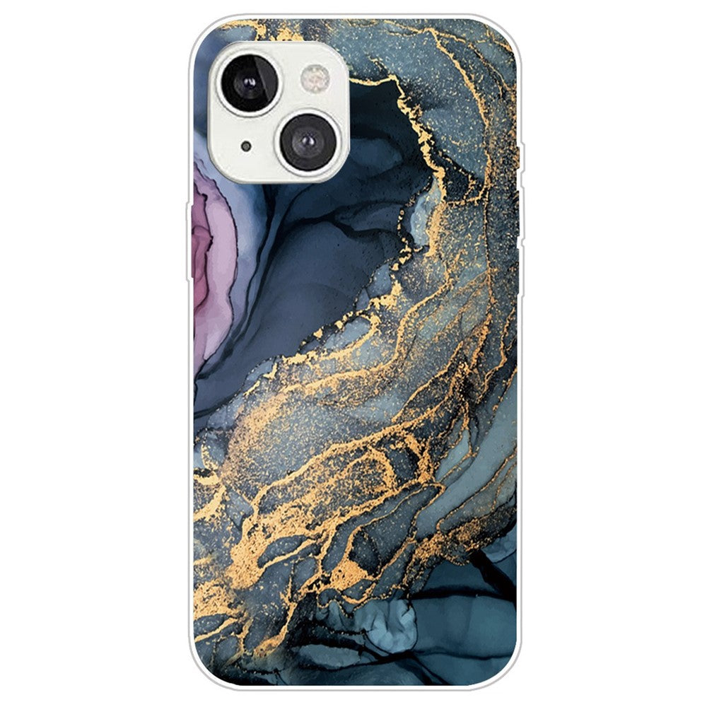iPhone 14 Plus TPU Cover A Style Marble Printed Pattern Design Drop Protection IMD Back Style F