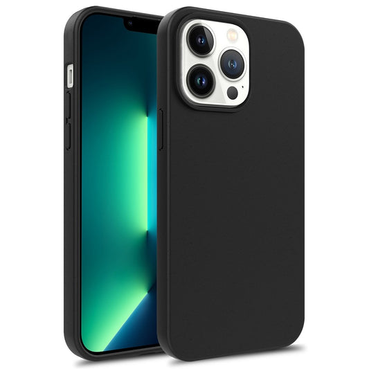 iPhone 14 Pro TPU Cover Starry Sky Series Biodegradable Wheat Straw Scratch resistant Matte Back – Sort - produktbillede 1