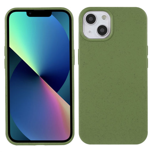 iPhone 14 Plus TPU Cover Starry Sky Series Matte Mobile Starry Biodegradable Wheat Straw Drop proof Anti wear Cell Blackish – Grøn - produktbillede 1