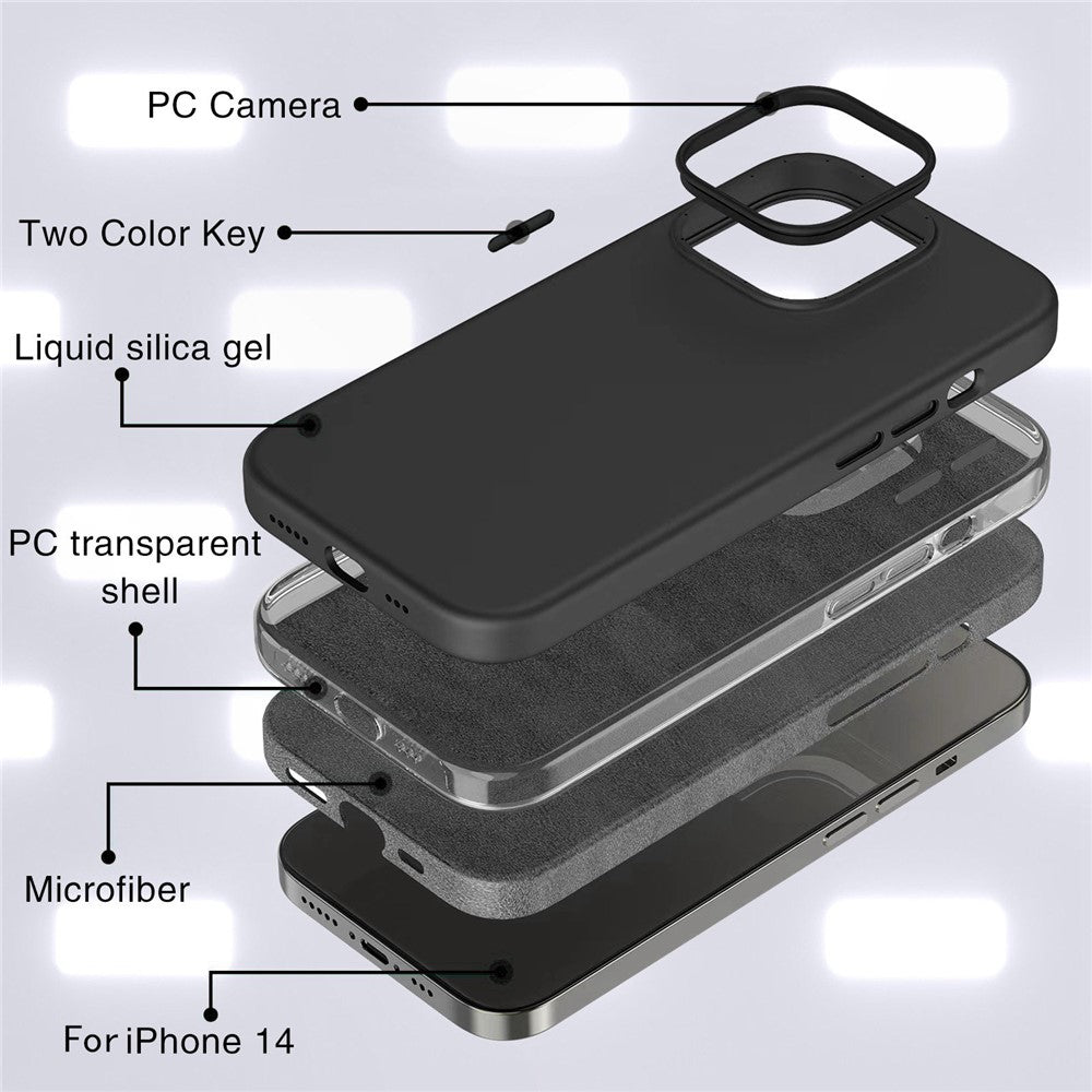 iPhone 14 Plus Cover Microfiber Lining Shockproof Back - produktbillede 5
