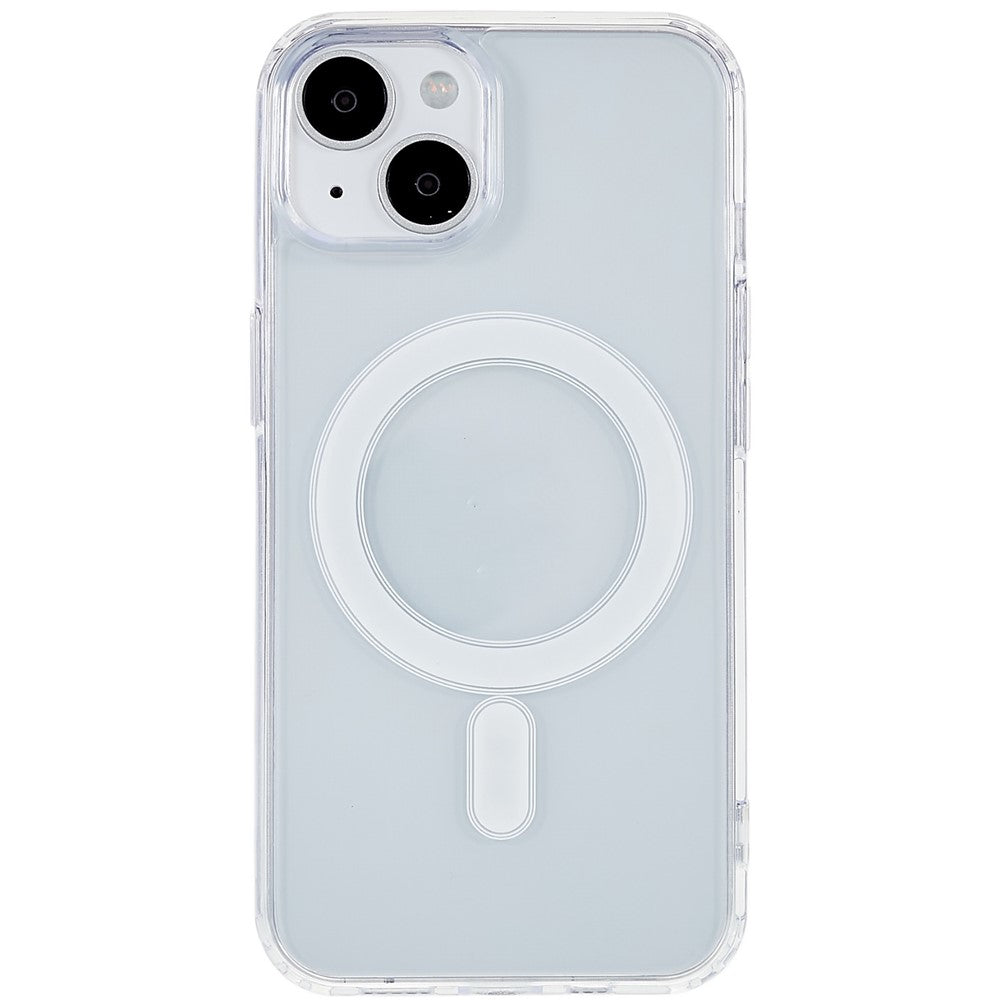 iPhone 14/14 Max MagSafe TPU Cover Magnetic Hard Acrylic Soft Shockproof – Transparent - produktbillede 2