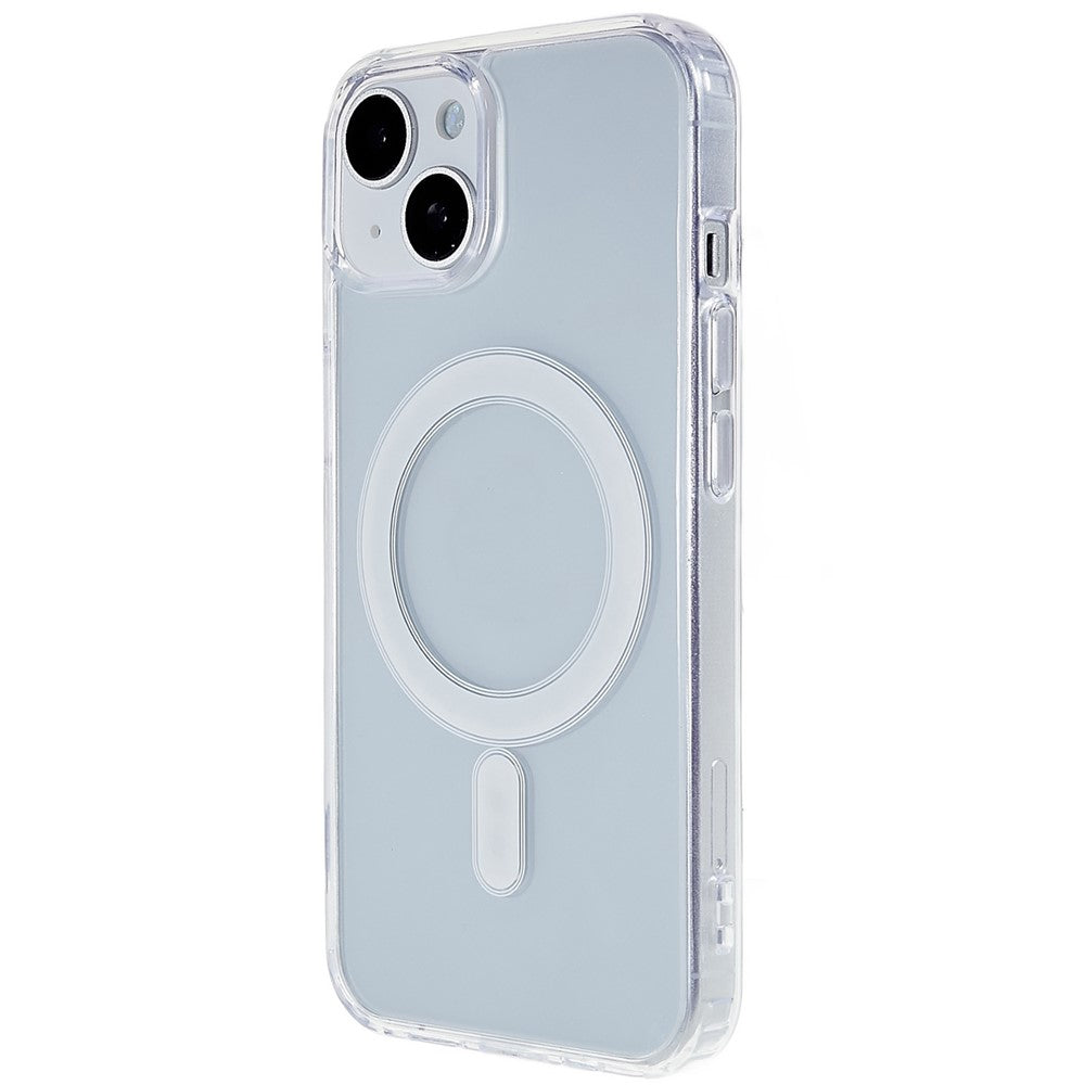 iPhone 14/14 Max MagSafe TPU Cover Magnetic Hard Acrylic Soft Shockproof – Transparent - produktbillede 3