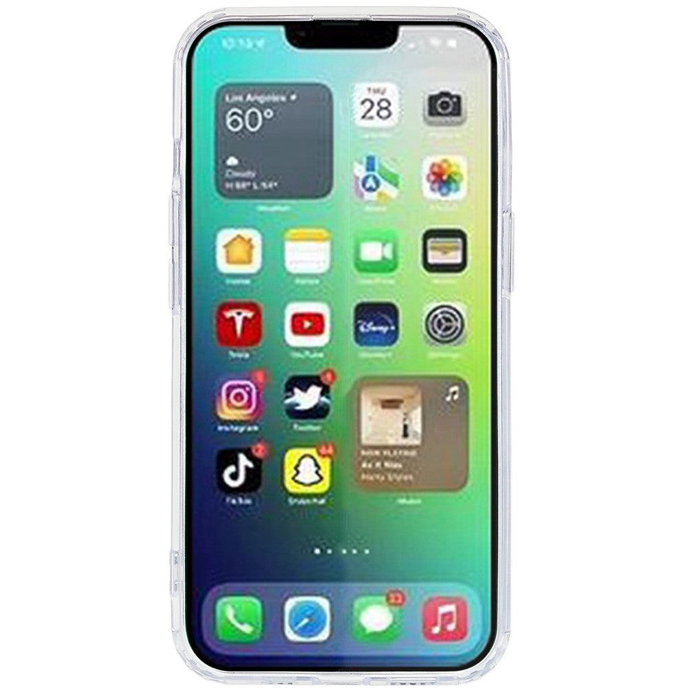 iPhone 14/14 Max MagSafe TPU Cover Magnetic Hard Acrylic Soft Shockproof – Transparent - produktbillede 4