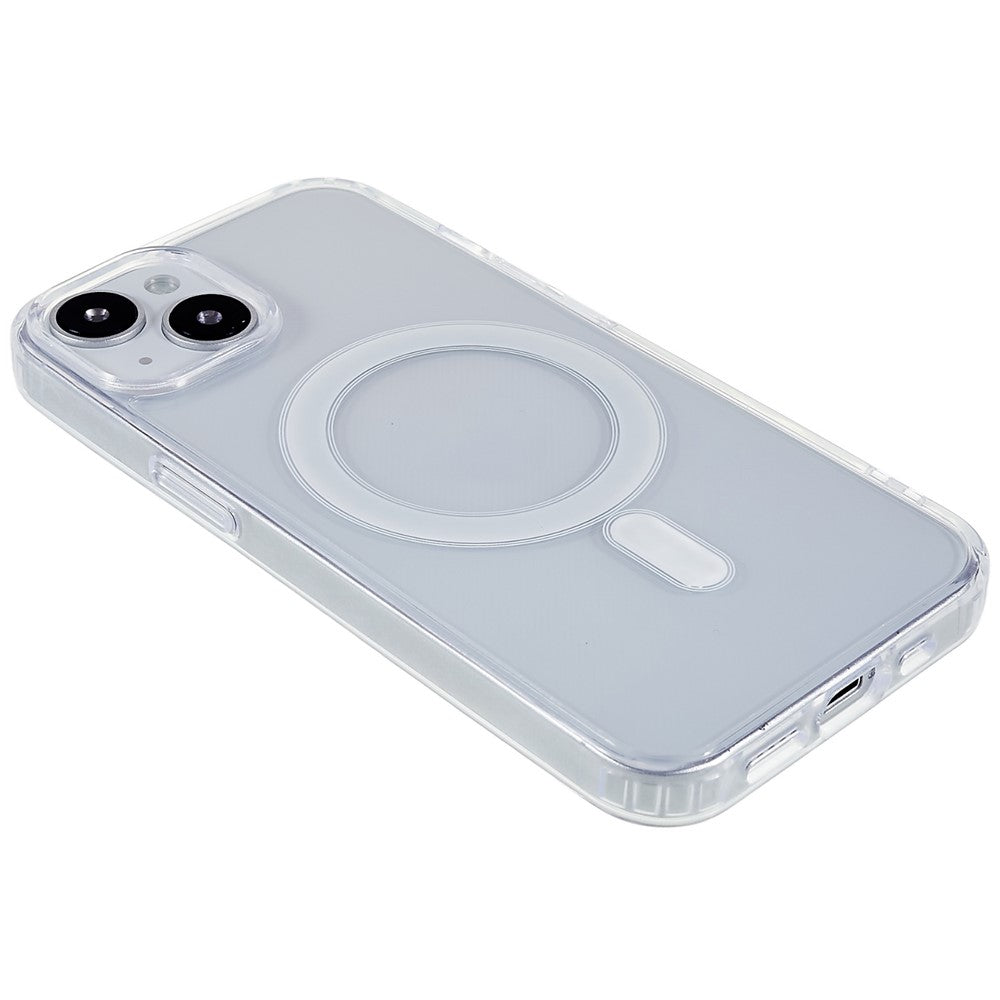 iPhone 14/14 Max MagSafe TPU Cover Magnetic Hard Acrylic Soft Shockproof – Transparent - produktbillede 5