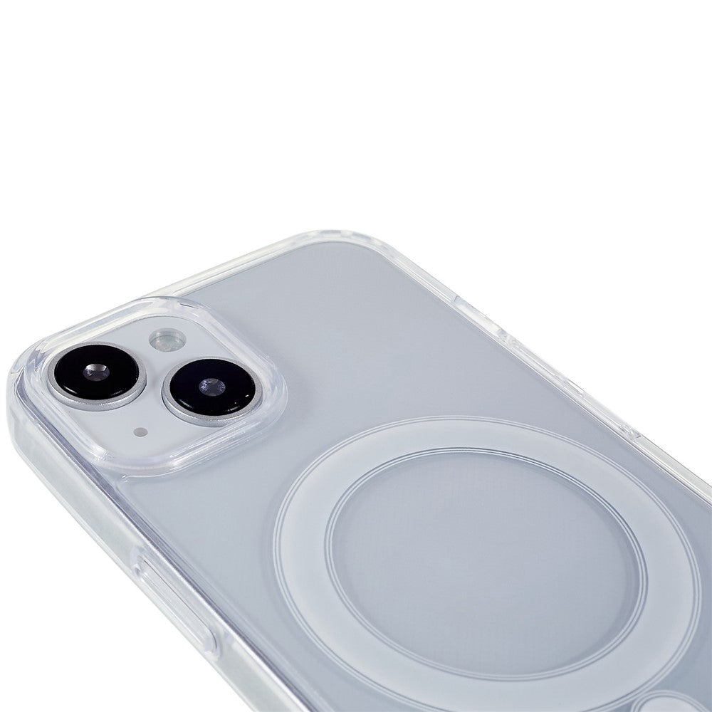 iPhone 14/14 Max MagSafe TPU Cover Magnetic Hard Acrylic Soft Shockproof – Transparent - produktbillede 7
