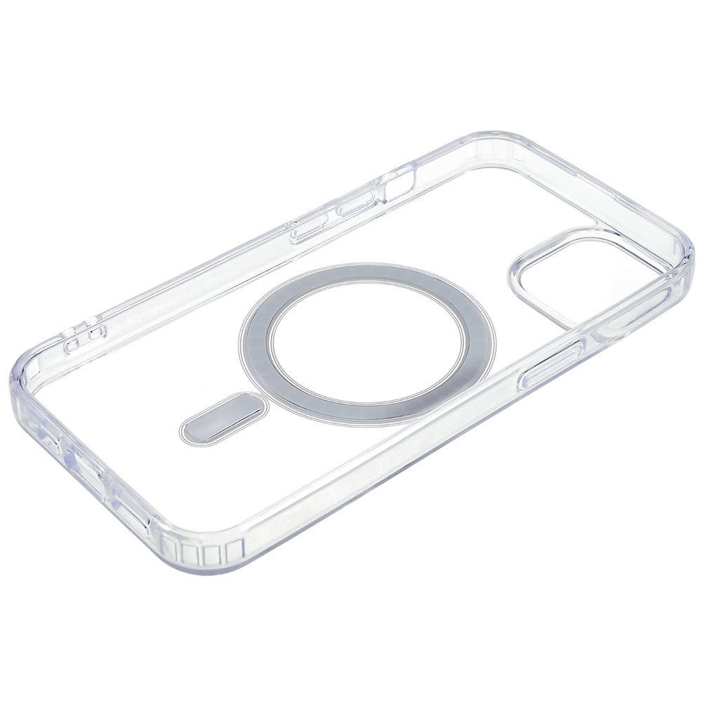 iPhone 14/14 Max MagSafe TPU Cover Magnetic Hard Acrylic Soft Shockproof – Transparent - produktbillede 8