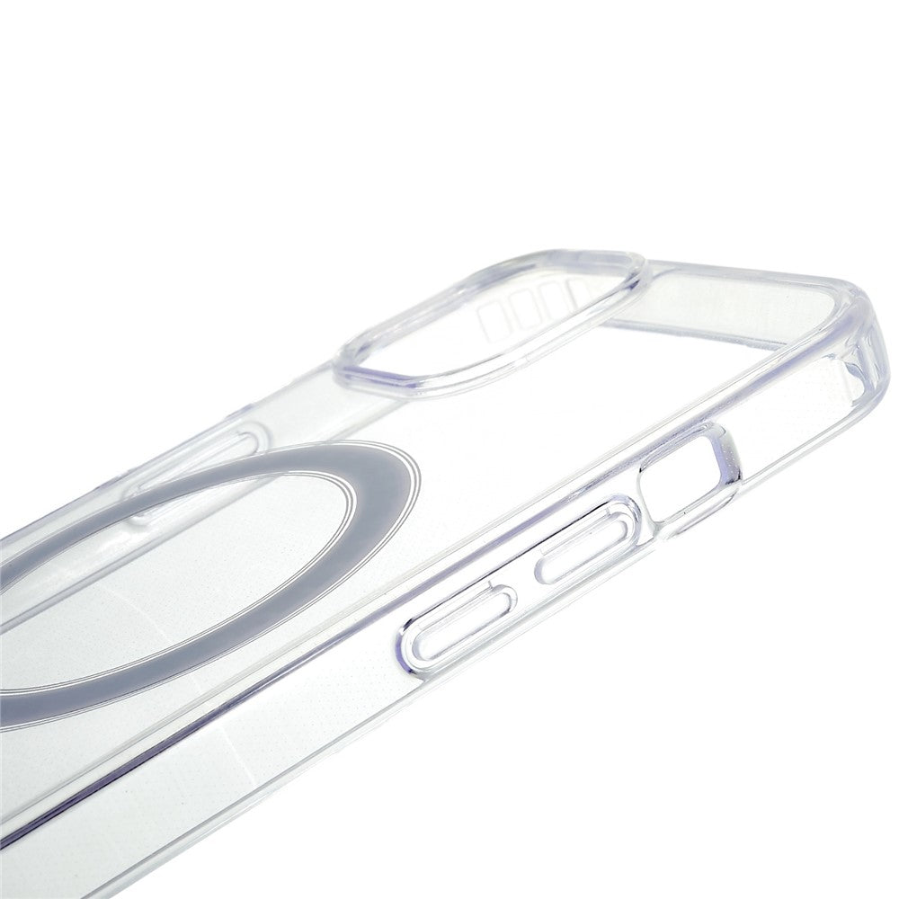 iPhone 14/14 Max MagSafe TPU Cover Magnetic Hard Acrylic Soft Shockproof – Transparent - produktbillede 9