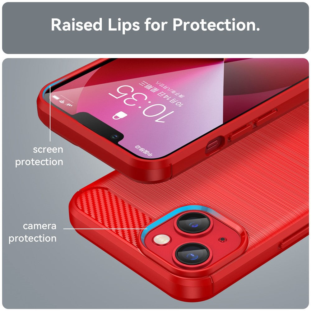 iPhone 14 Cover carbon – Rød - produktbillede 6