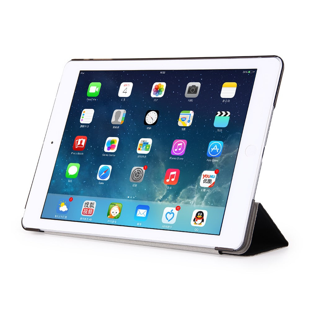 iPad air/air2/9,7 cover 3-fold læder sort - produktbillede 2