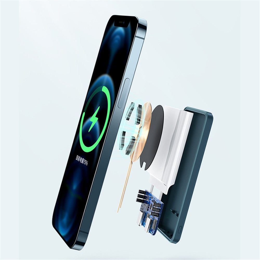 KT01 Magnetic Wireless Power Bank Practical 5000mAh Mini Size 20W Portable Charger - Purple