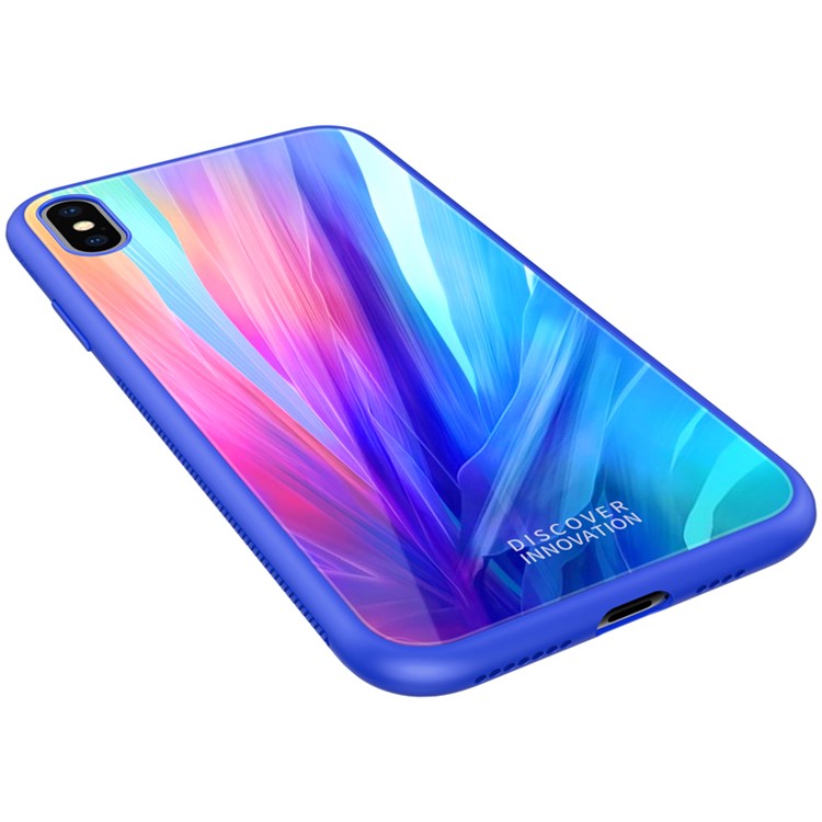 iPhone XS Max Cover Nillkin Fancy Tempered Glass Wireless Charger 3 in 1 Cable Charging Gift Set – Blå - produktbillede 2