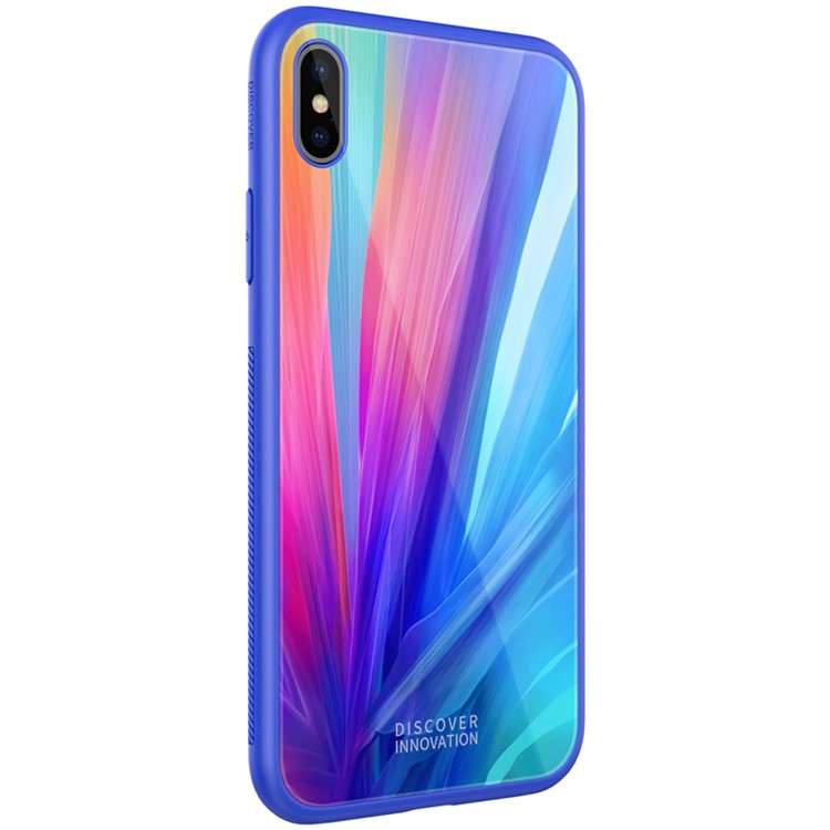 iPhone XS Max Cover Nillkin Fancy Tempered Glass Wireless Charger 3 in 1 Cable Charging Gift Set – Blå - produktbillede 3