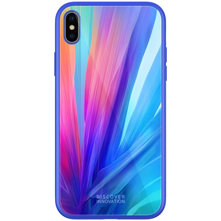 iPhone XS Max Cover Nillkin Fancy Tempered Glass Wireless Charger 3 in 1 Cable Charging Gift Set – Blå - produktbillede 5
