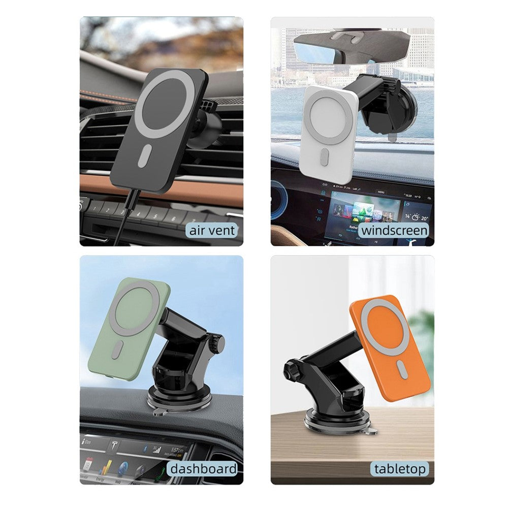 Magnetic Car Charger MagSafe Fast Charging 15W - Black