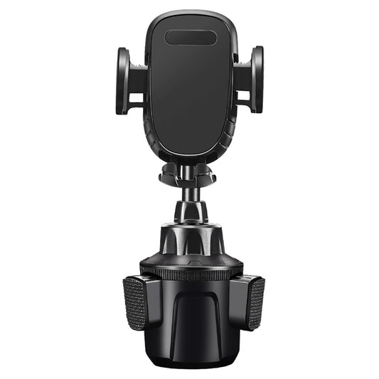 Universal Adjustable Cup Holder Clamp Cradle Car Mount for iPhone Samsung - Black - produktbillede 1